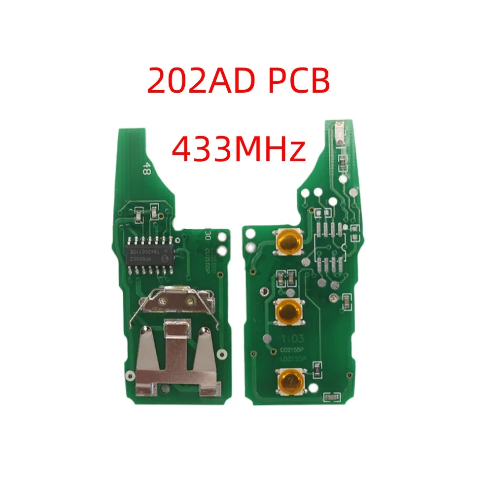 keychannel 5/10pcs 202AD Remote PCB 433MHz Flip Key Circuit Board Fob Mother Board for Touran Caddy Polo Jetta Passat Tiguan