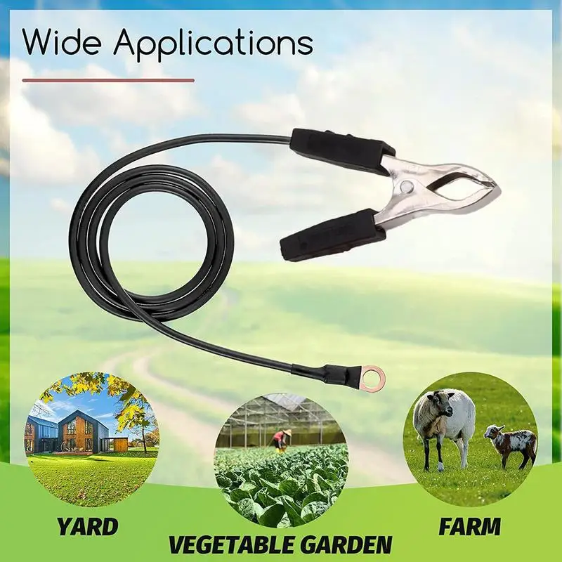 Electric Fence Connectors Electric Fence Alligator Clips Heavy Duty Wire Connector 3.2 Ft Alligator Clips Cable
