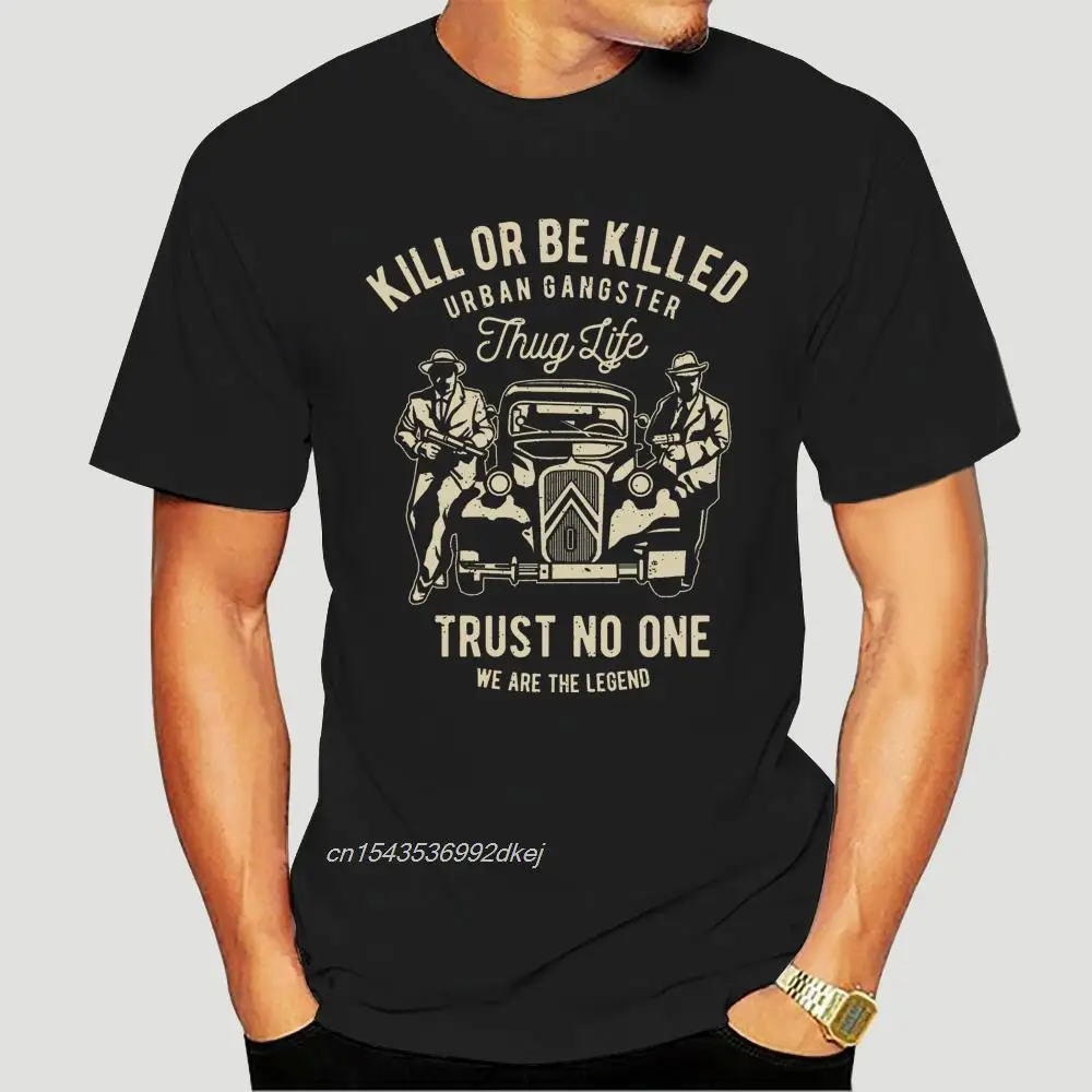 

T-Shirt Shirt Thug Life Gangster Mobster Criminal Movie Film Vintage Man 1069D