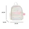 Transparent Backpack Adjustable Shoulder Strap Large Capacity Waterproof Heart Pattern Girls Teenage School Book Bag Stationery 6