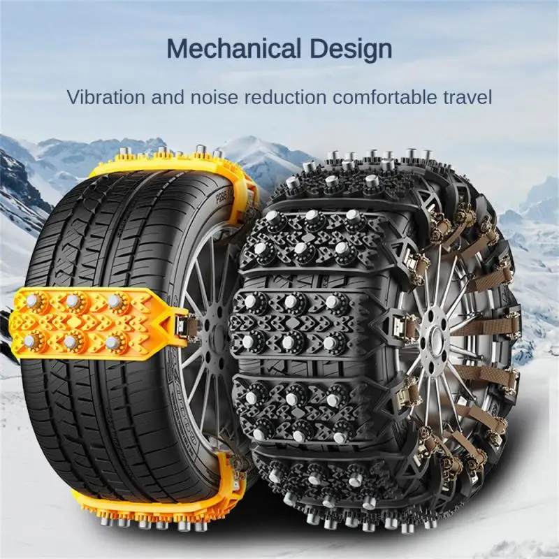 Tire Chains Rubber Anti-skid Chain No Need Jack Car Tires Sediment Beef Tendon Snow Tires Cleaning And Maintenance Snow Chains Anti-skid