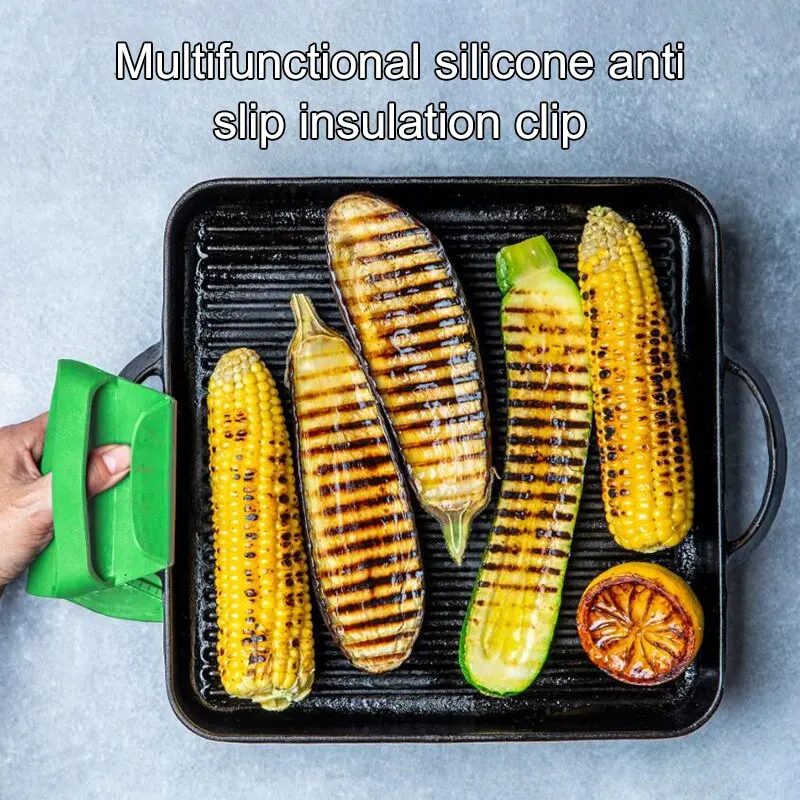 Vegetable Cutter 1PC multi-functional silicone anti-scald non-slip vegetable cutting aid silicone anti-slip heat insulation clip cooking baking