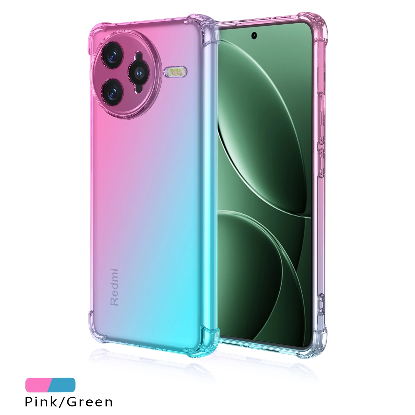 Gradient Airbag TPU Shockproof Protective Case Cover