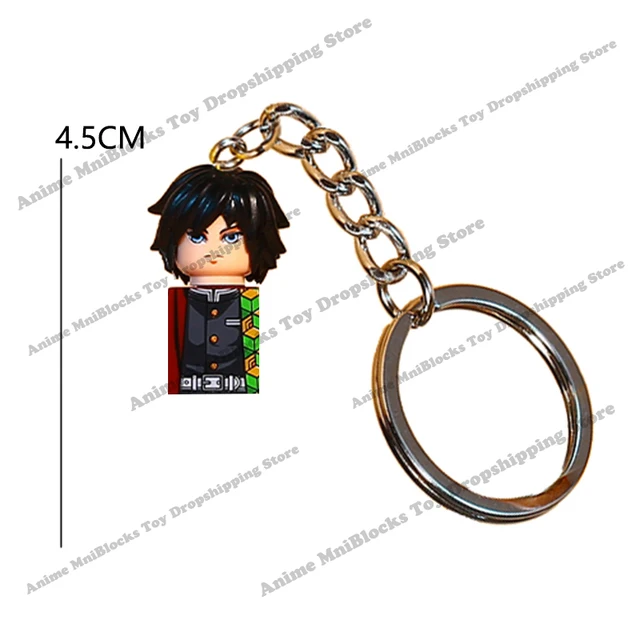 Demon Slayer WM6116 Mini Assemble Dolls Action Toy Figures Tanjirou Nezuko Inosuke Giyuu Kyoujurou Building Blocks WM2176 PG2327 WM2173 keychain