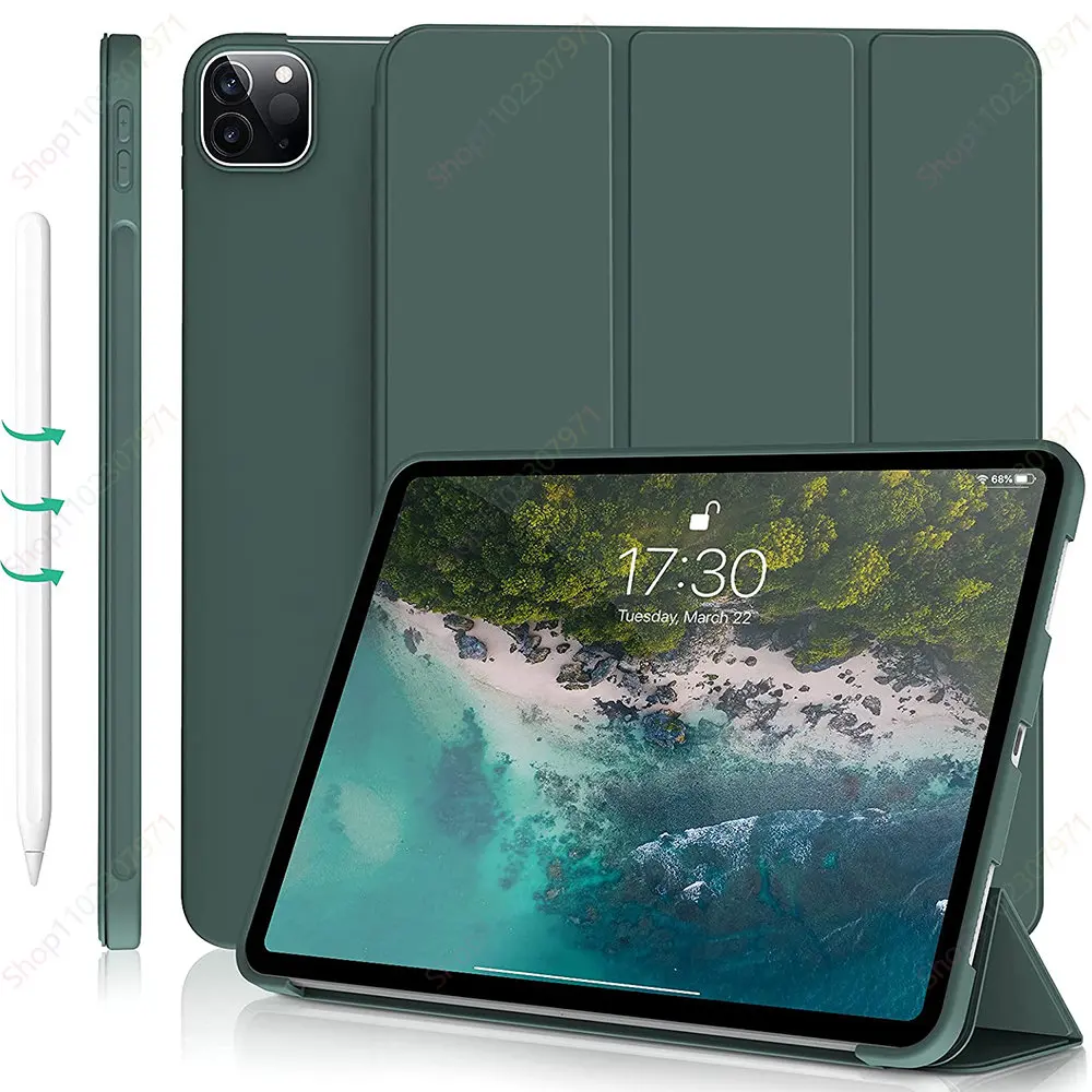 Smart Cover para Ipad Pro 11 Case 2023 2023 2023 Funda Ipad Pro 11 m1 m2 Ipad Air5 Air4 Gen Ímã Capa para Ipad 10.2 7th Gen