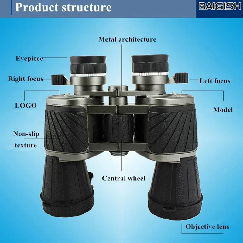 Russian Professional Telescope 10x50 HD Binoculars Night Vision Telescope for Hunting