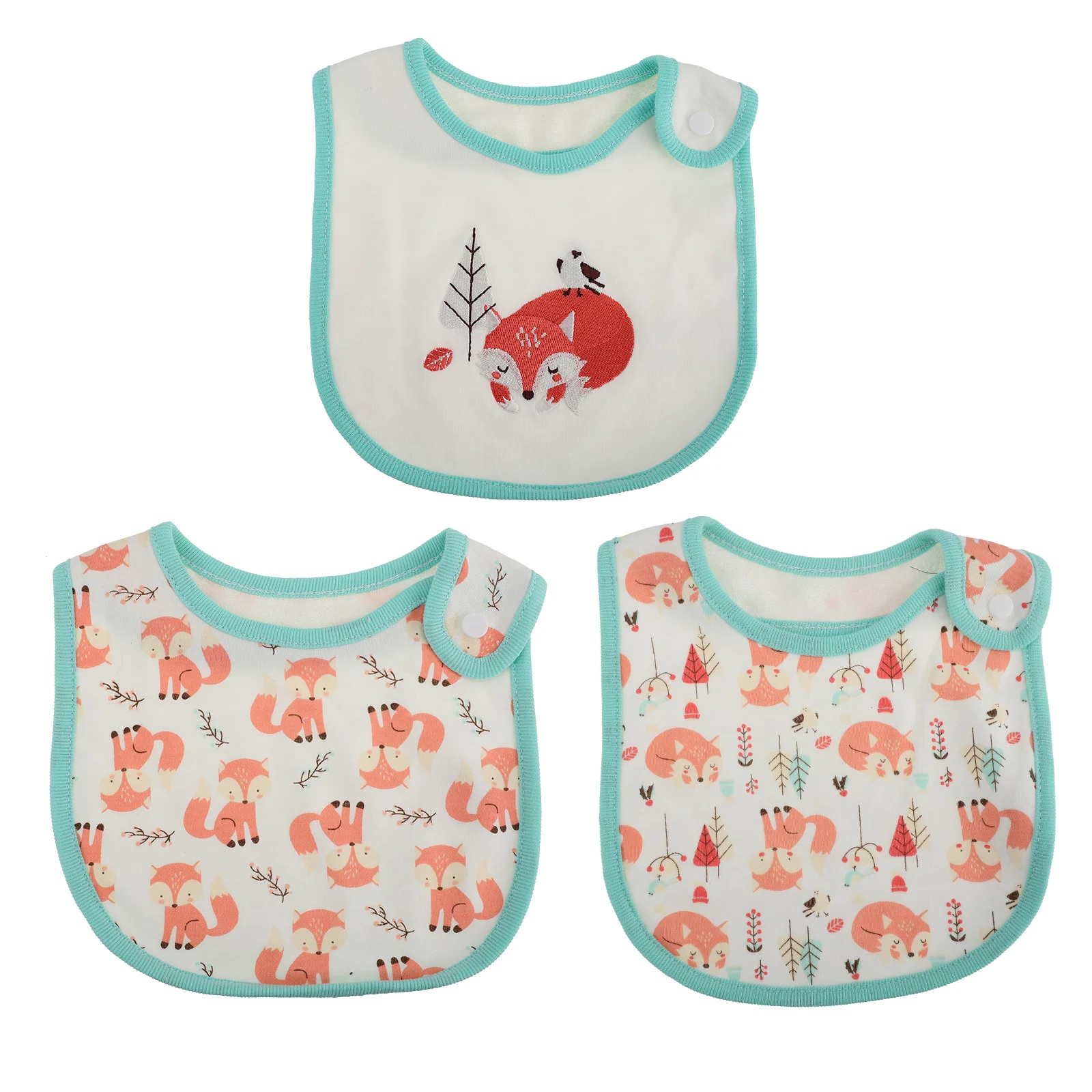 

3 Pcs Baby Bib Bibs Toddler Cotton Burping Towels Shower Gift Pure Sweat-Absorbent
