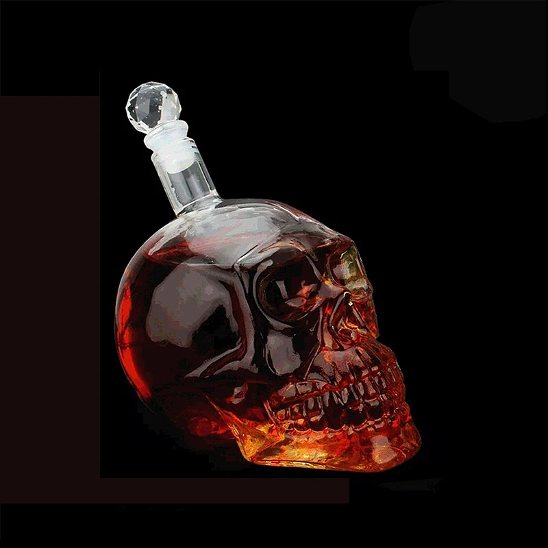 1000ML Skull Glass Whisky Vodka Wine Crystal Bottle Spirits Cups Drinking Cups crystal glass cup drinking glasses set
