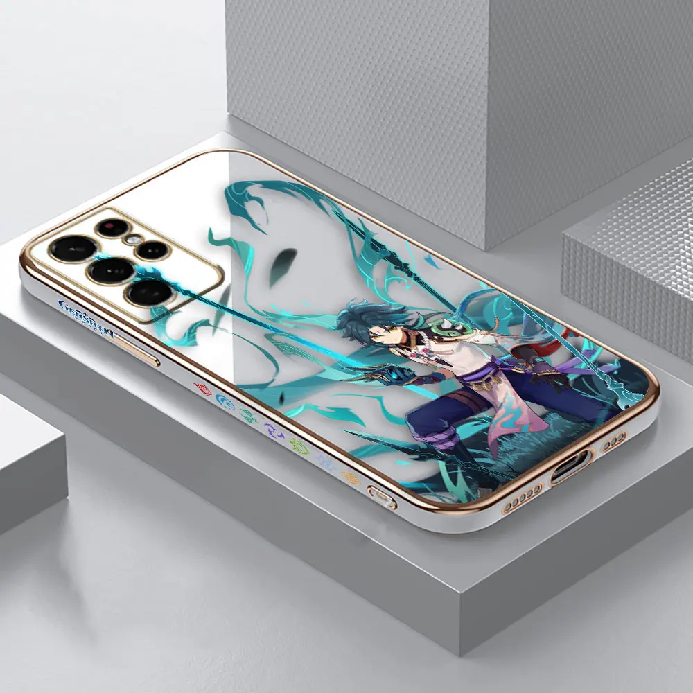 thumbnail image 1 of Smooth E-TPU Phone Case For Samsung Galaxy S24 S23 S22 S21 S20 FE S10 A01 A02 A03 PLUS ULTRA 5G Case The Game G-Genshin I-Impact, 1 of 5