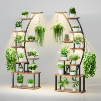 Plant Stands Indoor With Grow Lights 2pcs