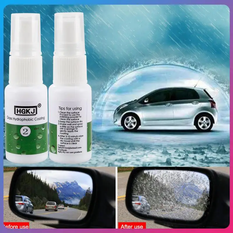 Hgkj 2 20ml Anti fog Nano Hydrophobic Coating Universal Windshield Rainproof Agent Spray Glass