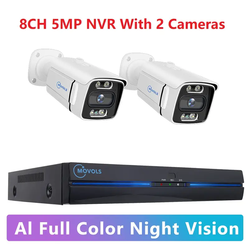 MOVOLS 8CH 5MP 8MP POE Security Camera System Two Way Audio 8MP NVR Kit CCTV Outdoor IP Camera H.265 P2P Video Surveillance Set - Image 9