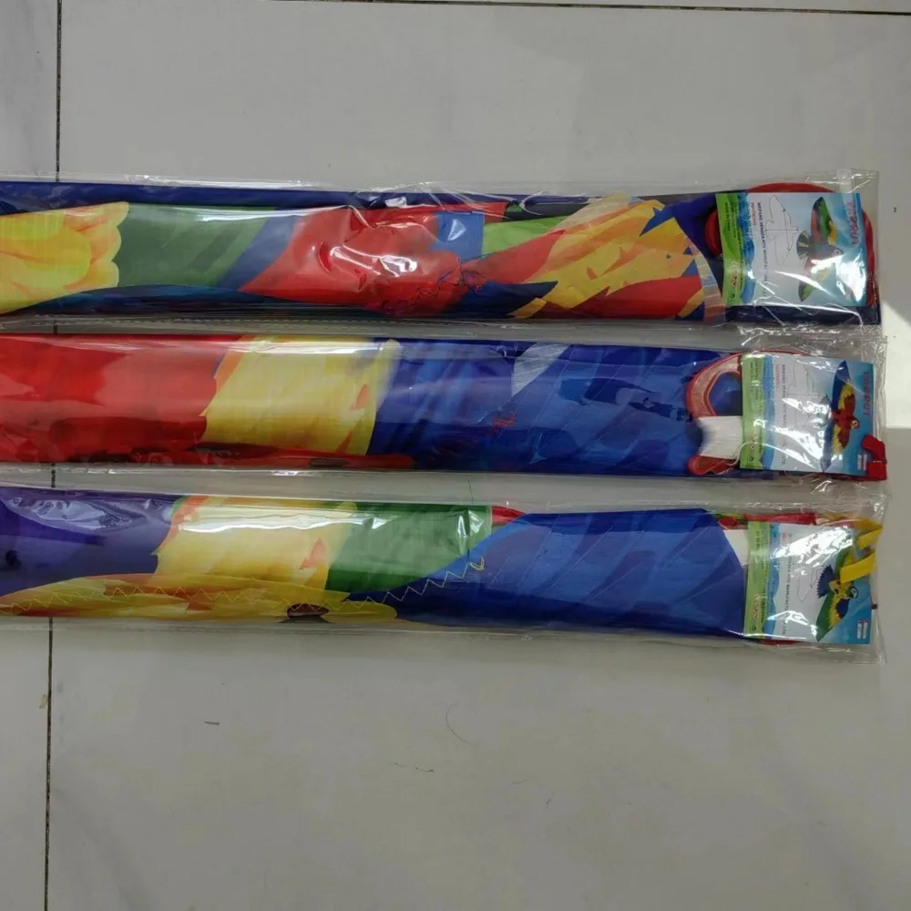 Flying Bird Parrot Kite 50 Meter Kite Line Long Tail Children's Plastic Flying Toy Family Trips Kids Gift