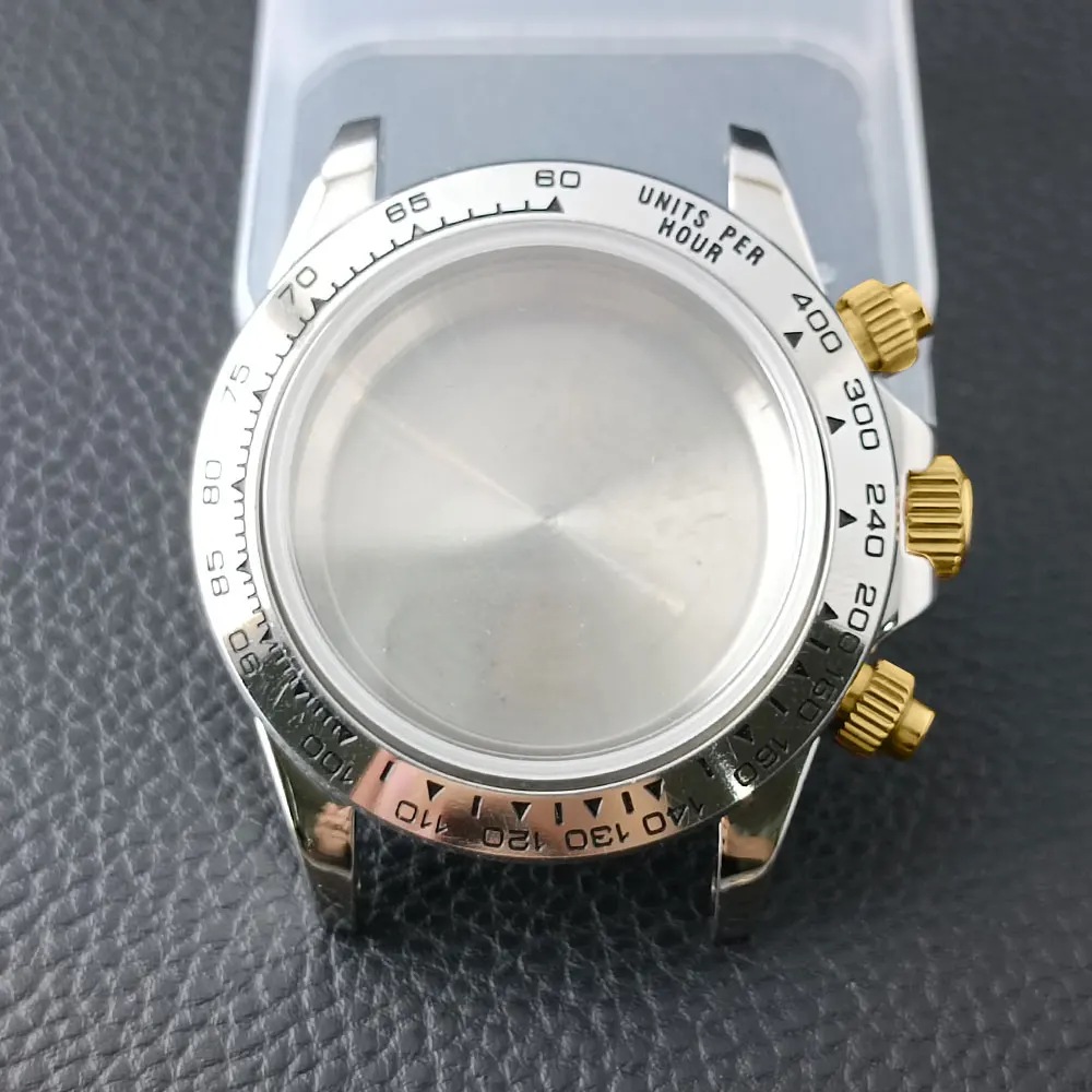 Elegant 39.3mm Silvery/Gold Men's Watch with Steel Case and 20mm Strap Box