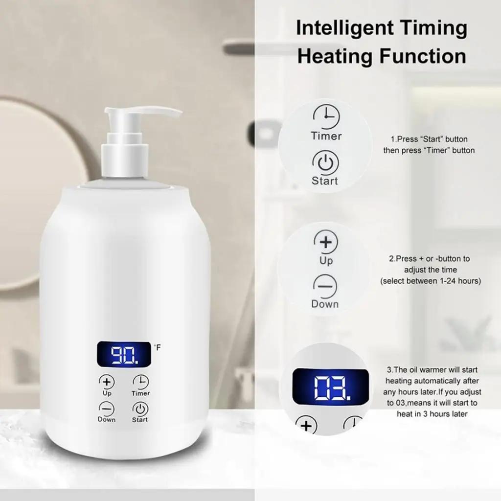 Massage Oil Heater Single Bottle Portable Massage Tools Oil Bottle Warmer