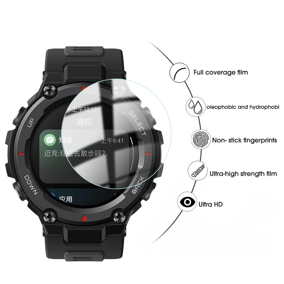 Pellicola Protettiva In Vetro Temperato 3-Pack Per Amazfit T-Rex – 9H, Anti Graffio