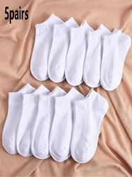 Women's Solid Color Casual No - Show Socks - Soft, Comfortable & Breathable - One Size (5 - pairs pack)