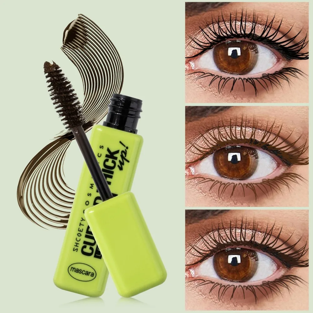 7D Waterproof Mascara Lengthens Eyelashes Extension Black Silk Fiber Natural Mascara Long Lasting Curl Thicken Big Eyes Makeup_voghion.com