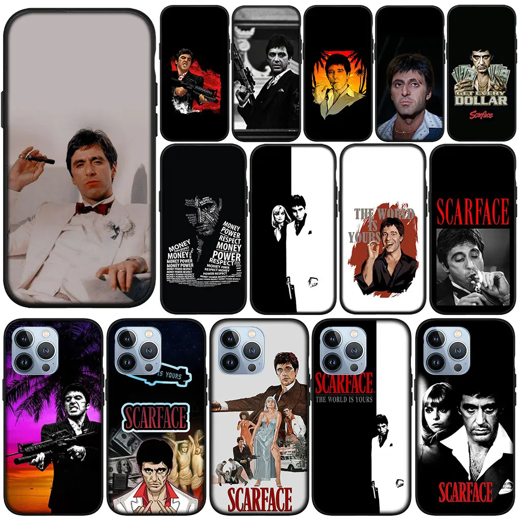 Мягкий чехол S-scarface для Apple iPhone 11 15 Pro XS Max X XR 6 7 8 6S Plus + SE 2022 8 +