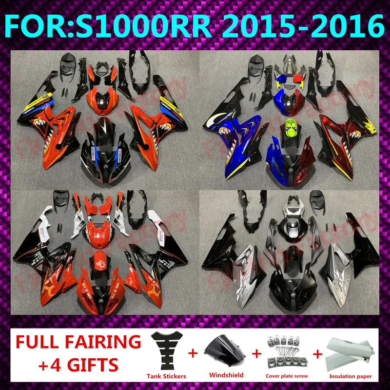 

Motorcycle Fairing Kit ABS Plastic Body Bodywork Injection mold Bodykit For S1000 15 16 S1000RR S1000 RR 2015 2016 Fairings zxmt