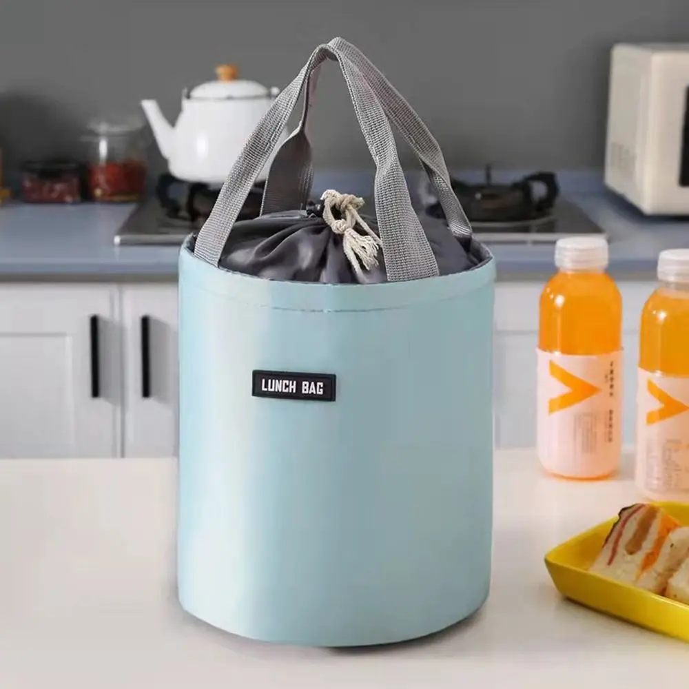 Tragbare runde Kühltasche für Reisen, zusammenklappbar, Thermo-Frühstücks-Organizer, isolierte wasserdichte Aufbewahrungstasche für Lunchbox – Detail 6