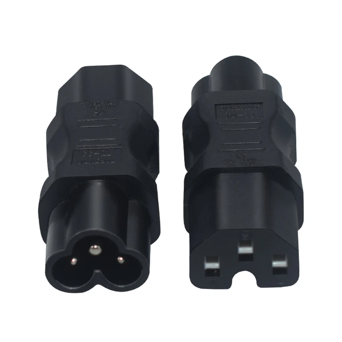 1PCS JORINDO IEC320 C6 TO C15 C15 to C6 plug socket converter Clover shaped to C15 with recessed conversion plug