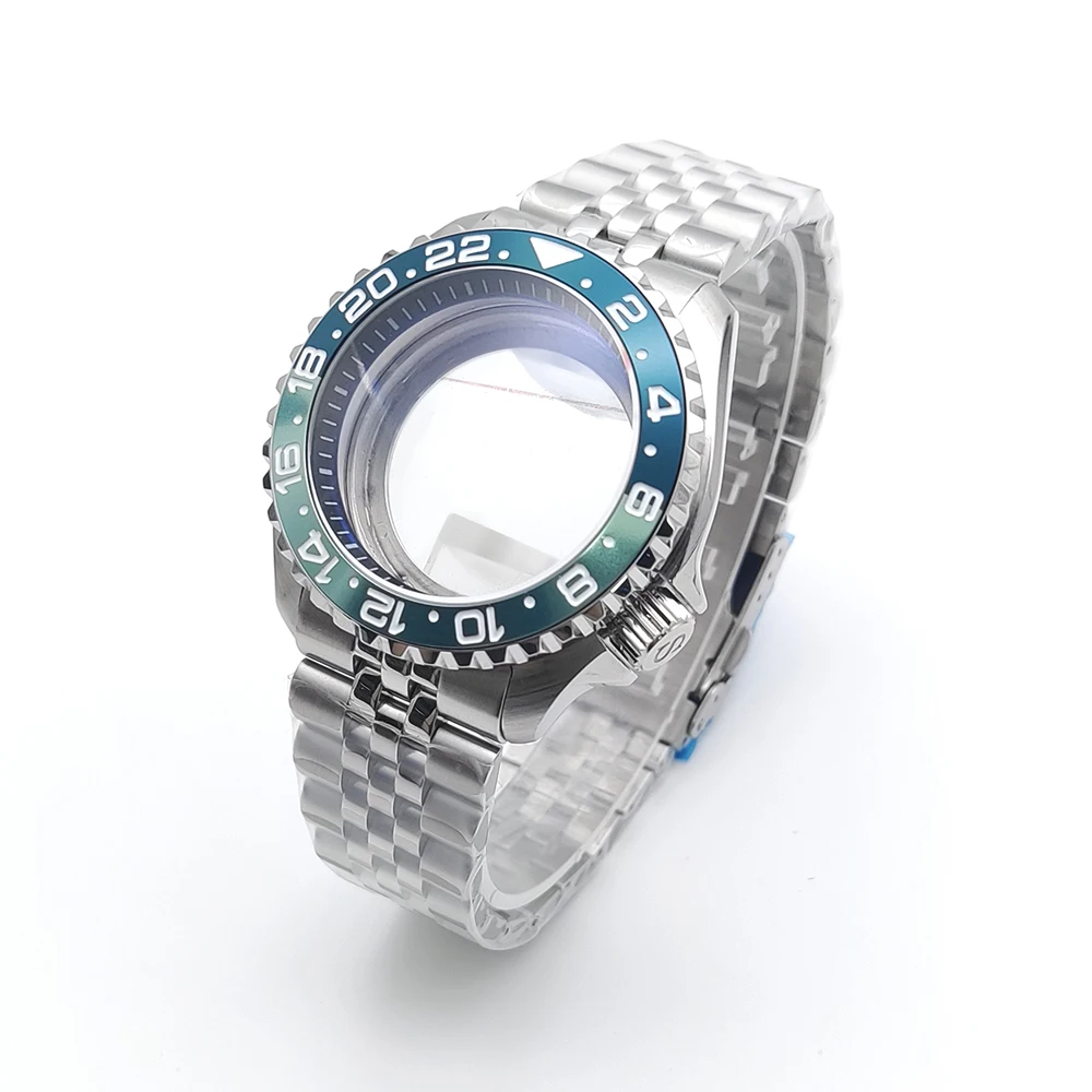 Vibrant 42mm Watch Case with Sloping Bezel