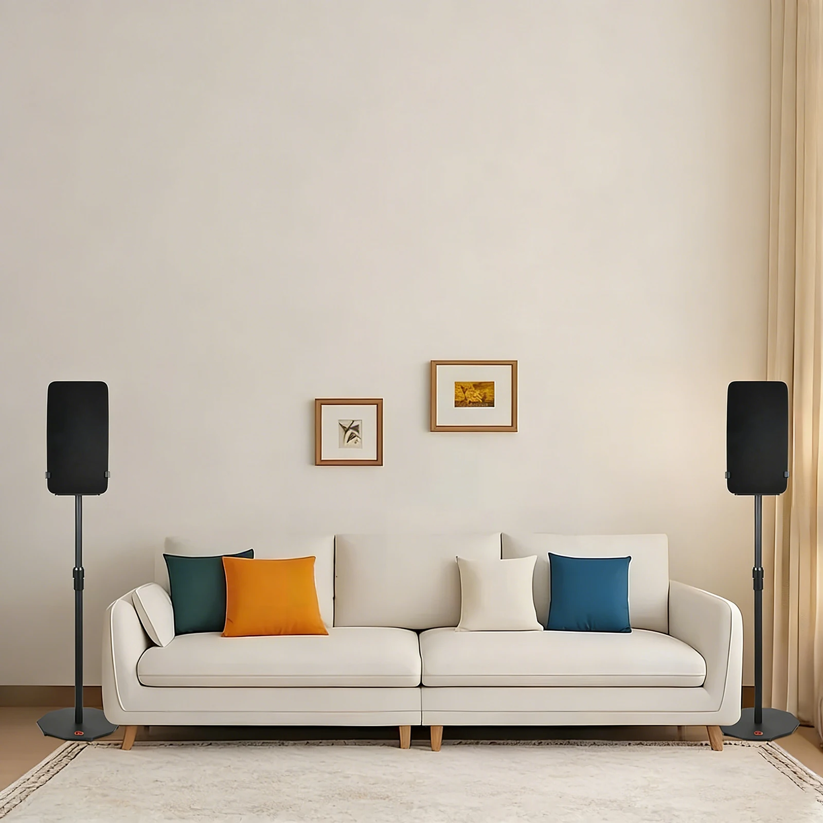 Sonos Five용 높이 조절 가능 스피커 스탠드 수평 및 수직 사운드 바 브래킷 홀더 헤비듀티 플로어 스피커 스탠드