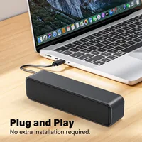 VIKEFON Portable 3D Stereo USB Mini Speaker Powered with Dual Speaker Built-in Decoding Sound Card for Desktop PC Laptop Cashier - Image 4