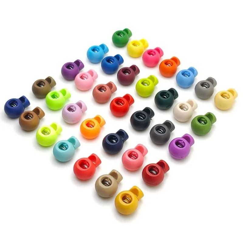 10/30/50Pcs Multicolor Lock Toggle Switch Clamp Stopper DIY Jacket Hat Rope Lock Buckles Single Hole Elastic Adjustment Buckles