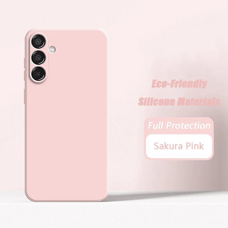 Enhanced Slim Square Liquid Silicone Case with Soft Microfiber Lining - Premium Back Cover