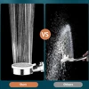 150MM Rainfall Thermostat Bathroom Shower Faucet Set Handheld Booster Showerhead Wall Mounted Brass Bath Hot & Cold Mixer Taps 4