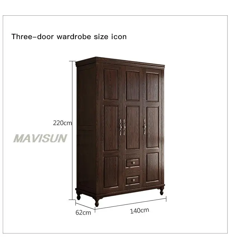 خزانة ملابس بتصميم ريفي كلاسيكي