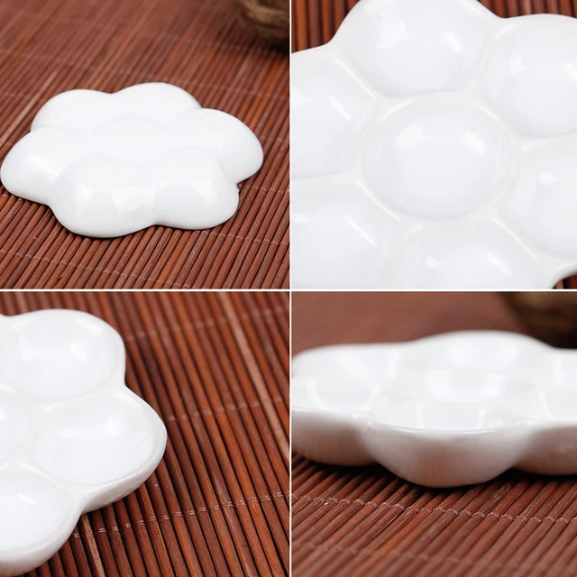 1 Db Kerámia Művész Művészeti Kellékek Pigment Tálca Akvarell Gouache Paletta - Image 5