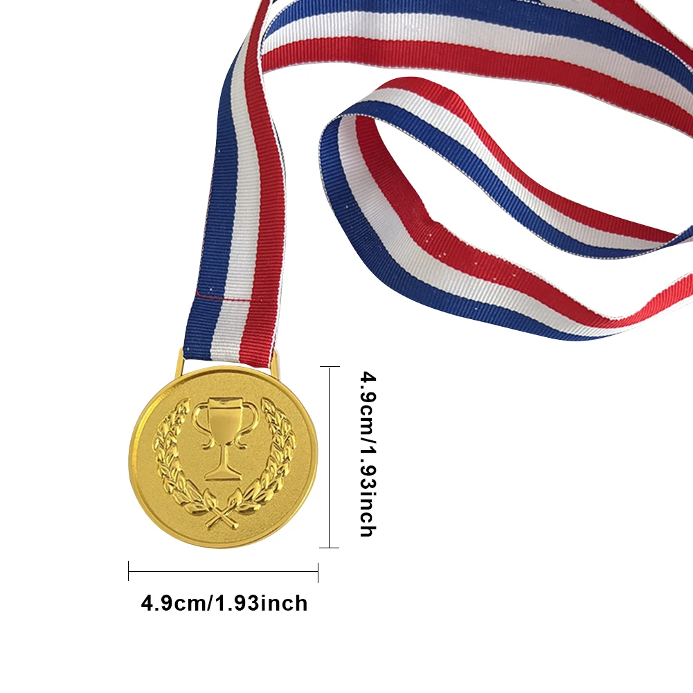 1-50PCS Gold Metal Award Medals Winner Reward Zinc Alloy Football Competition Prizes for Sports Academics Talent Show Party Race