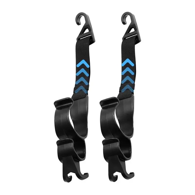 

2pcs Vehicle Headrest Hooks Universal Backseat Hanger Strong Load-Bearing Auto Purse Holder Hanger For Bags Umbrellas & Coats