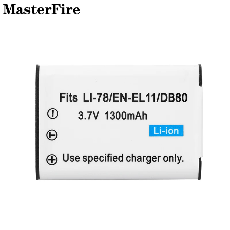 

4PCS D-LI78 DLI78 EN-EL11 ENEL11 1300mah 3.7V Camera Battery for Pentax Optio M50 for Nikon Coolpix S550, S560, S660 Batteries