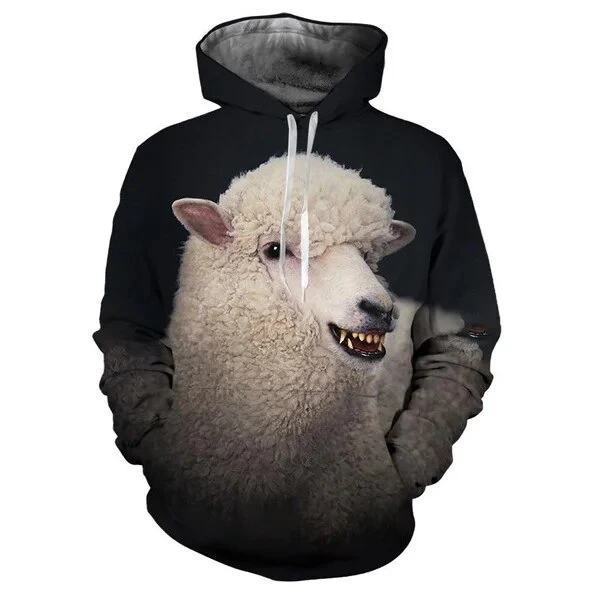 

Autumn Funny Sheep 3D Print Hoodies Animal Men Women Fashion Sweatshirts Oversized Hoodie Kids Pullovers Tracksuit Clothing