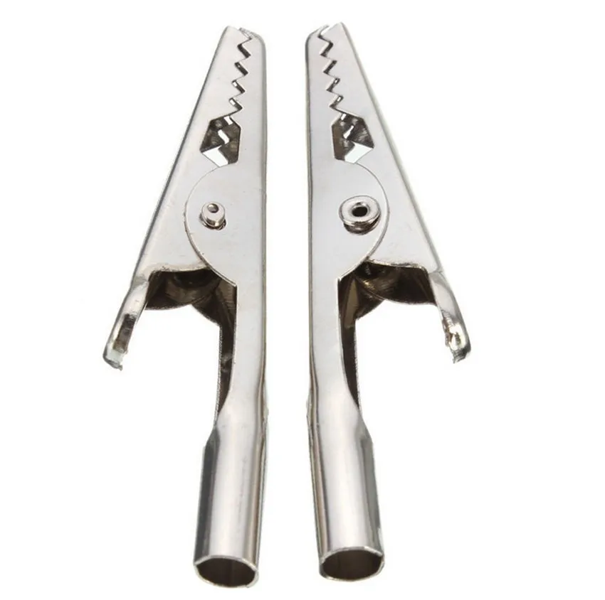 10PCS/Set Stainless Steel single prong Alligator Crocodile Electric Test Clips Cable Lead Screw Probe Clamps