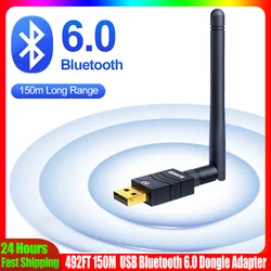 Long - Range USB Bluetooth 6.0 Adapter for Wireless Audio Streaming (BT 6.0 Adapter)