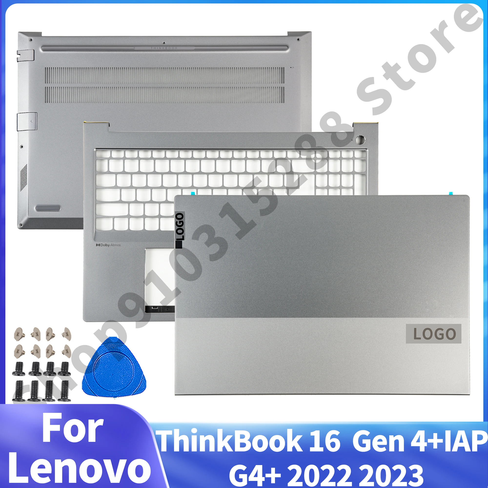 

New For Lenovo ThinkBook 16 G4+ ARA Gen 4+IAP 2022 Back Cover Palmrest Bottom Case Notebook Parts Replace Gray Metal Rear Top