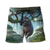 Funny Hippo Graphic Beach Shorts Fashion Summer Vacation 3D Animals Printed Hawaiian Short Pants Loose Holiday Mens Swim Trunks 2