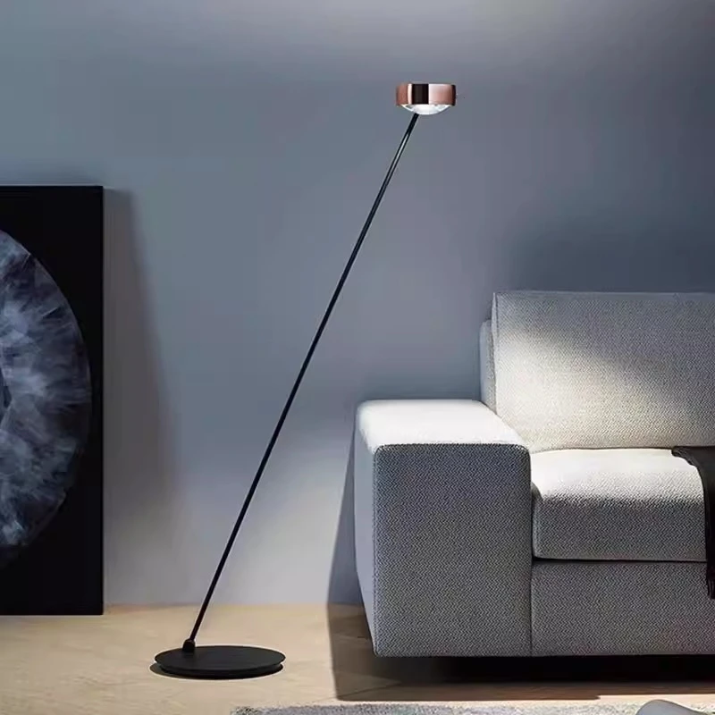

Minimalist Luxury Induction Floor Lamp Nordic Dimmable Art Station Light Living Room Sofa LED Book Lights Atmosphere Decor
