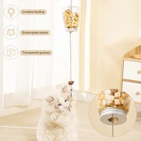 Interactive Cat Toy with Food Dispenser and Feather Attachment