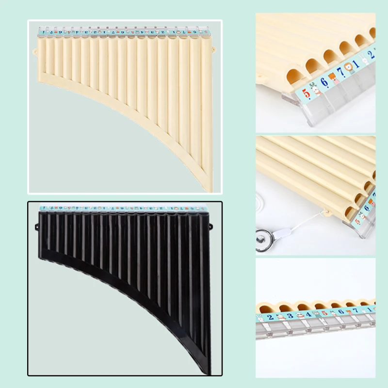 Pan flute woodwind flute 18 pipes pan flute C key panpipes pan pipes with mouthpiece wind instrument for students beginners with carrying bag flute