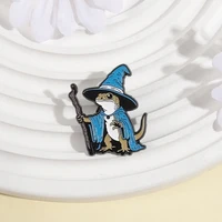 Lizard Wizard Enamel Pins Punk Gothic Blue Animal Metal Brooches Decorate Backpack Clothes Lapel Badge Funny Jewelry Gifts 6