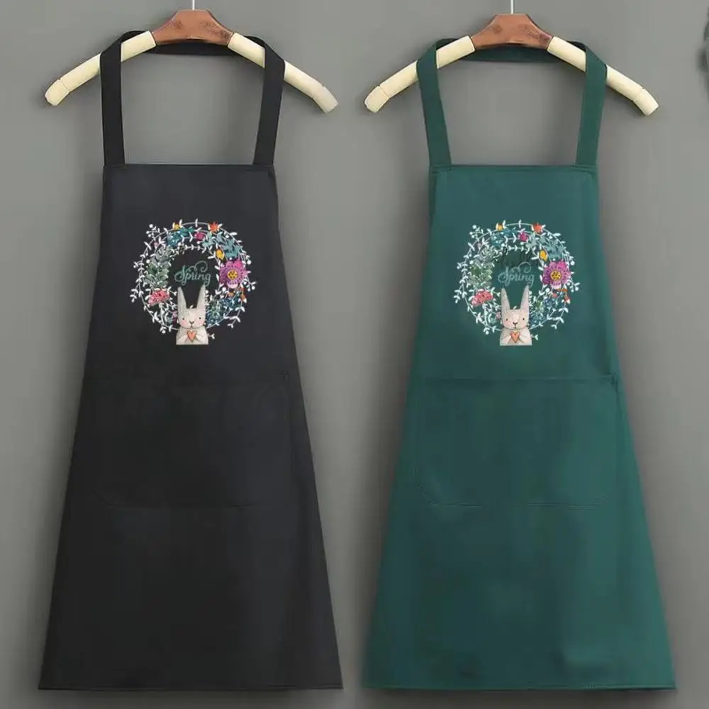 Set 4 Grembiuli Da Cucina Donna - Impermeabili, Con Tasche, Nero E Beige, Resistenti All'olio