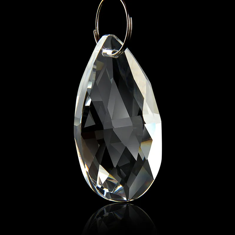 2Pcs Crystal Clear 38mm Chandelier Pendant Beads Chandelier Home Decor Rainbow Prism Sun Catcher Garden Wedding Room Decor
