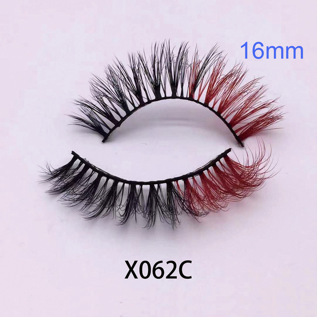Mix Color False Lashes Ombre Natural Long Colorful Eyelashes Bulk Dramatic Makeup Fake Lash Party Colored Lashes Wholesale
