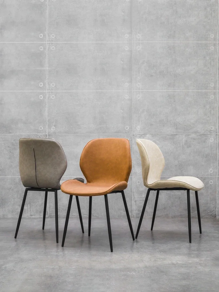 

Wuli Dining Chair Home Light Luxury Nordic Chair Modern Minimalist Desk Stool Restaurant Backrest Soft Foreskin Chair